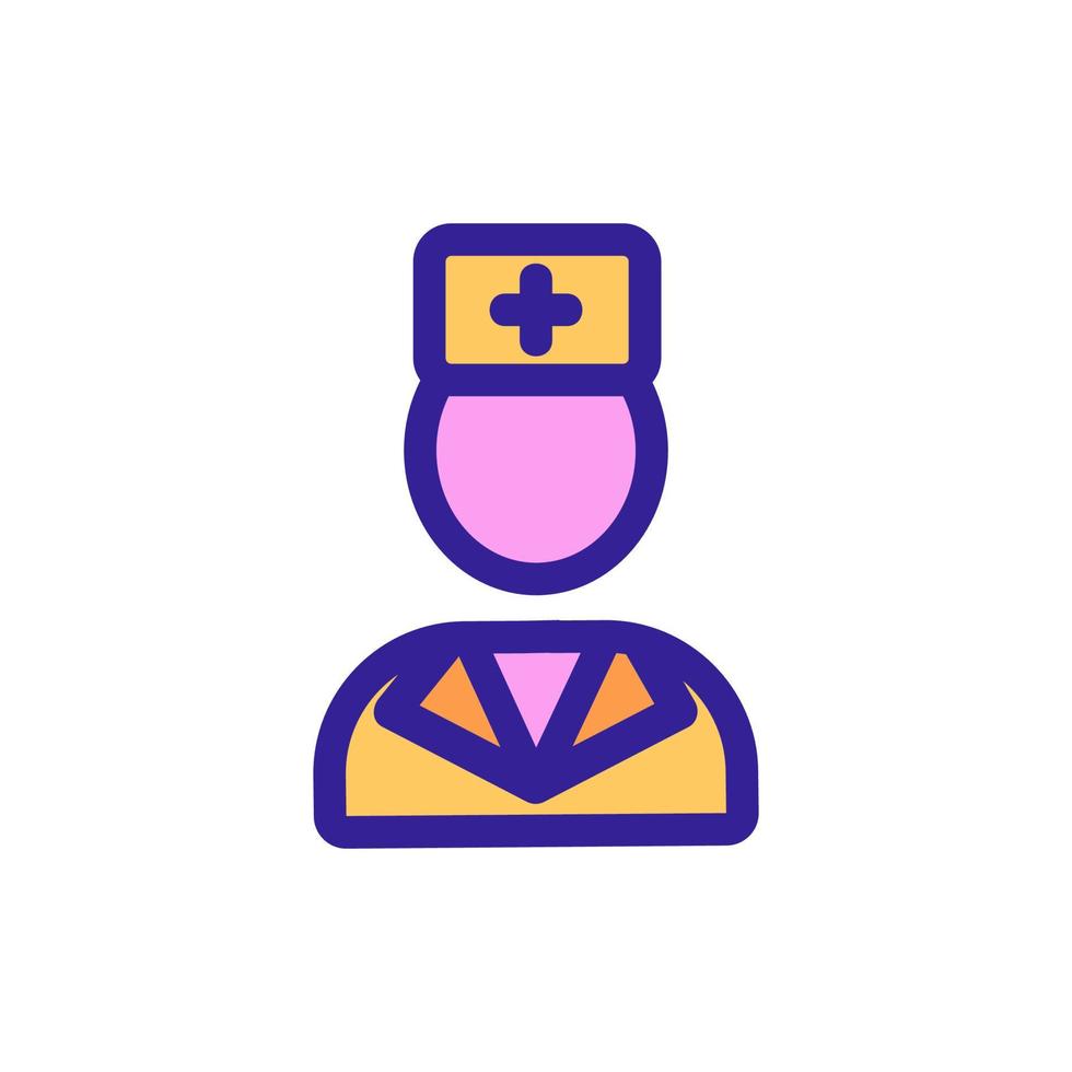 Doctor icon vector. Isolated contour symbol illustration vector