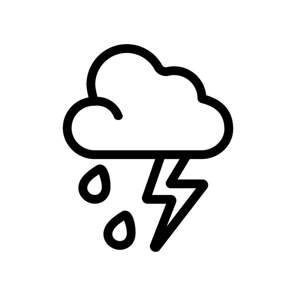 Lightning Storm Hurricane Icon Vector. Isolated contour symbol illustration vector
