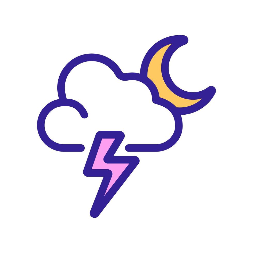 Lightning Storm Hurricane Icon Vector. Isolated contour symbol illustration vector