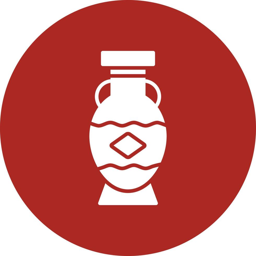 Vase Glyph Circle Multicolor vector