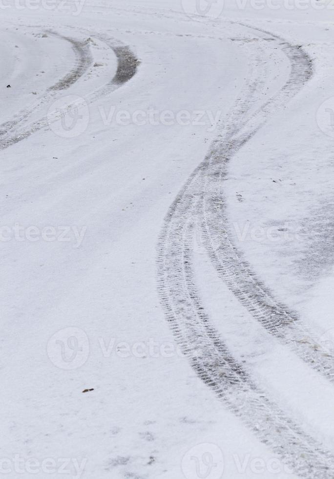 Winter season, road photo