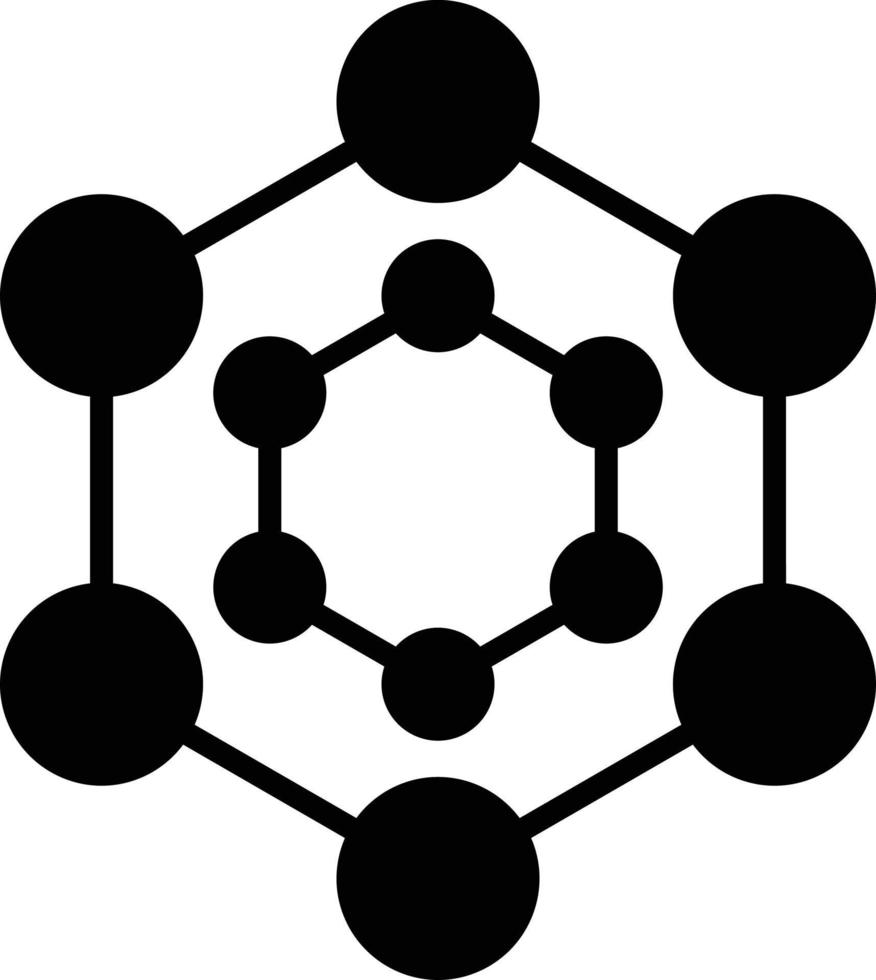 Molecule Glyph Icon vector