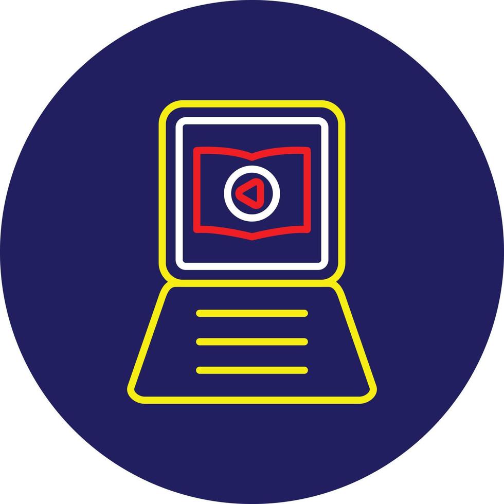 Video Tutorial Line Multicolor vector