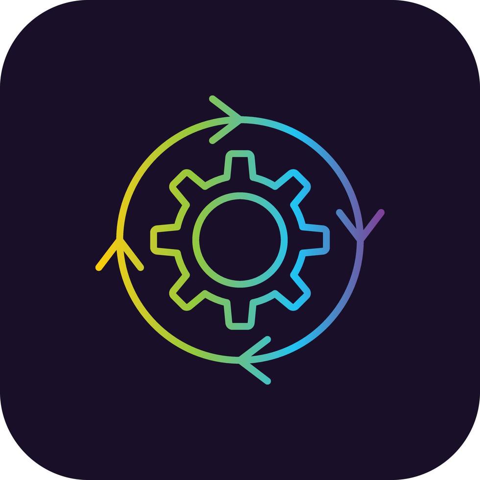 Iteration Gradient Icon vector