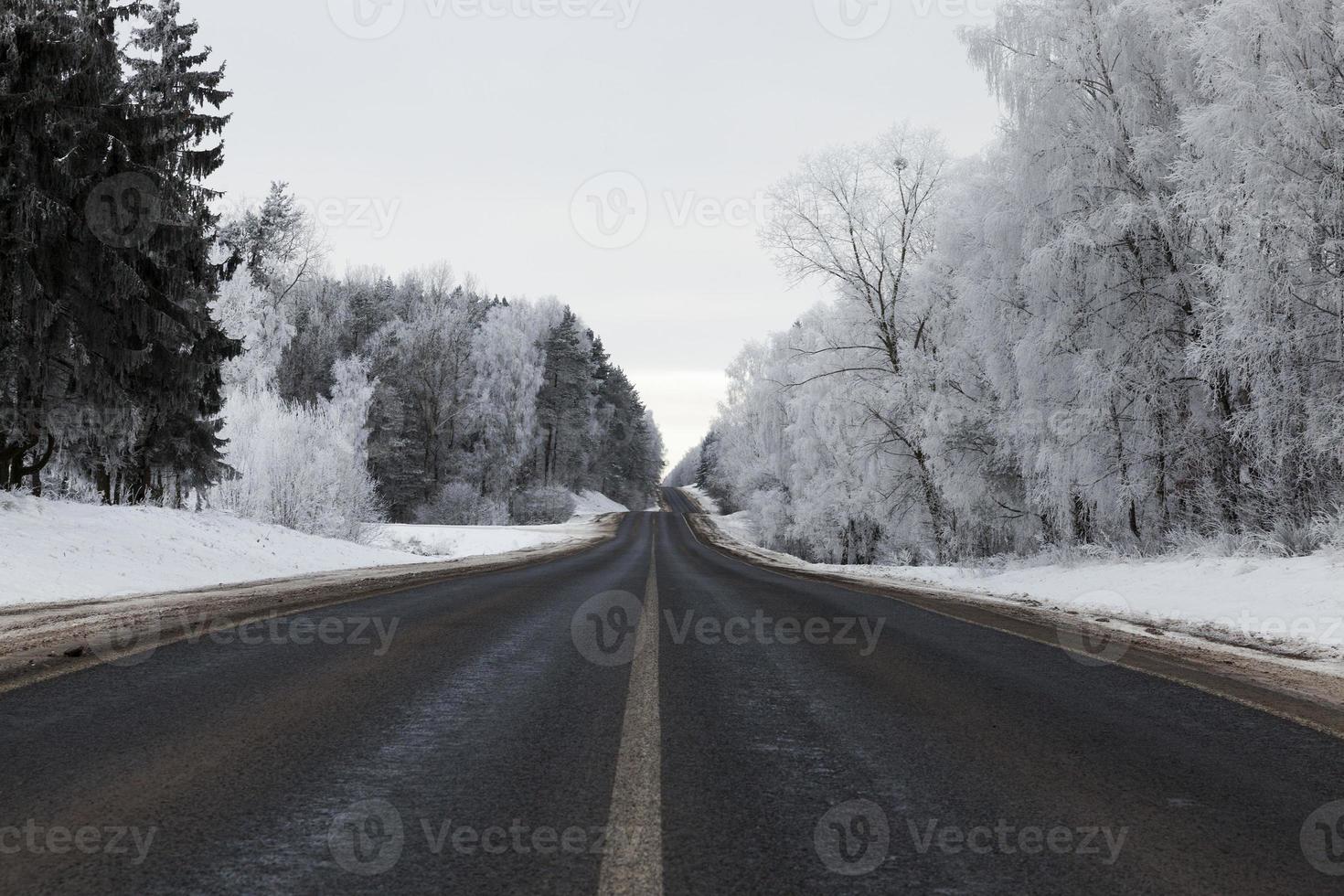 Road in winter photo