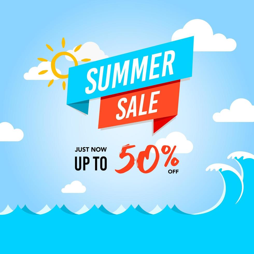 Summer Sale watermelon banner or poster special offer vector