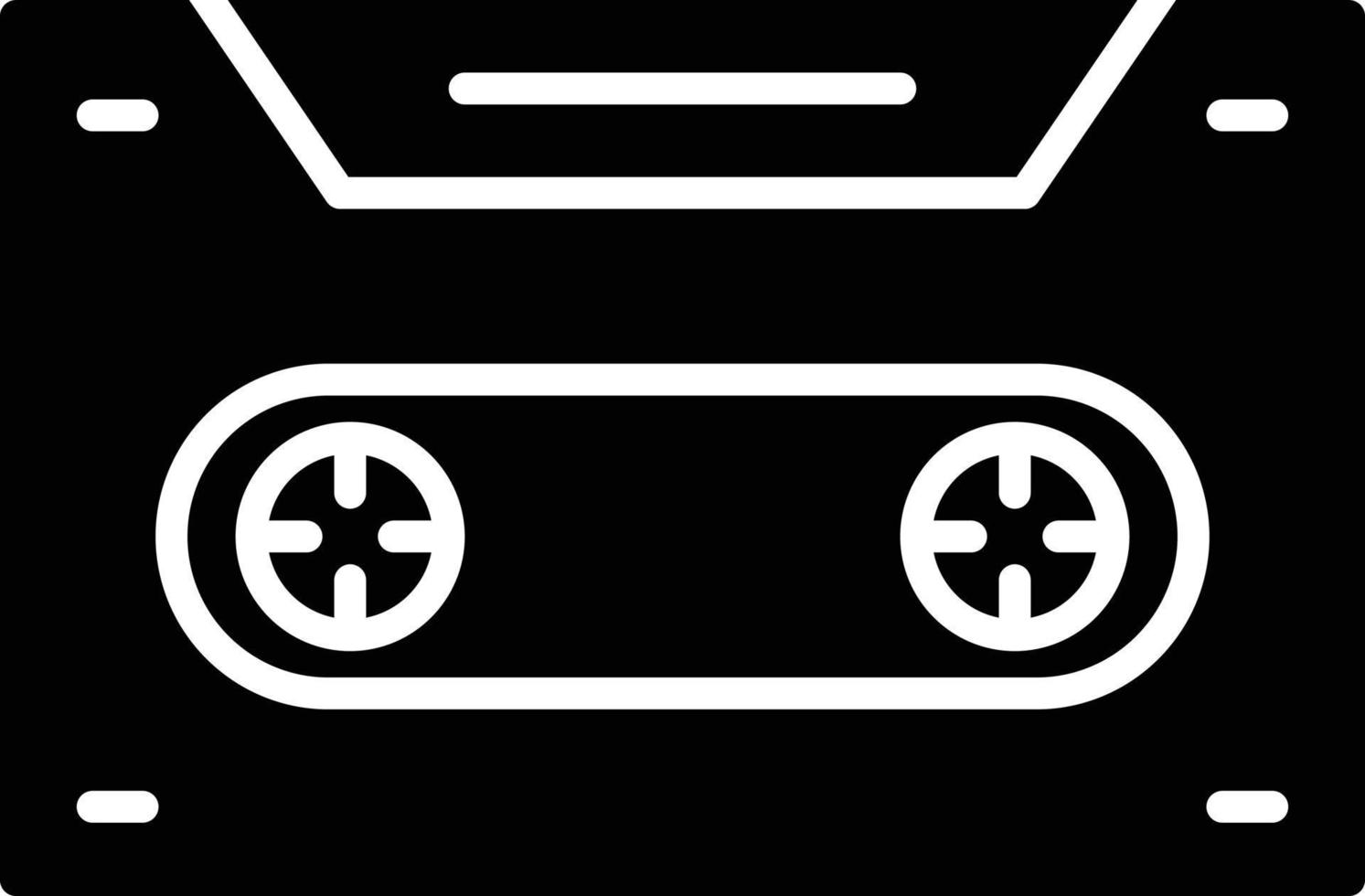 Cassette Glyph Icon vector