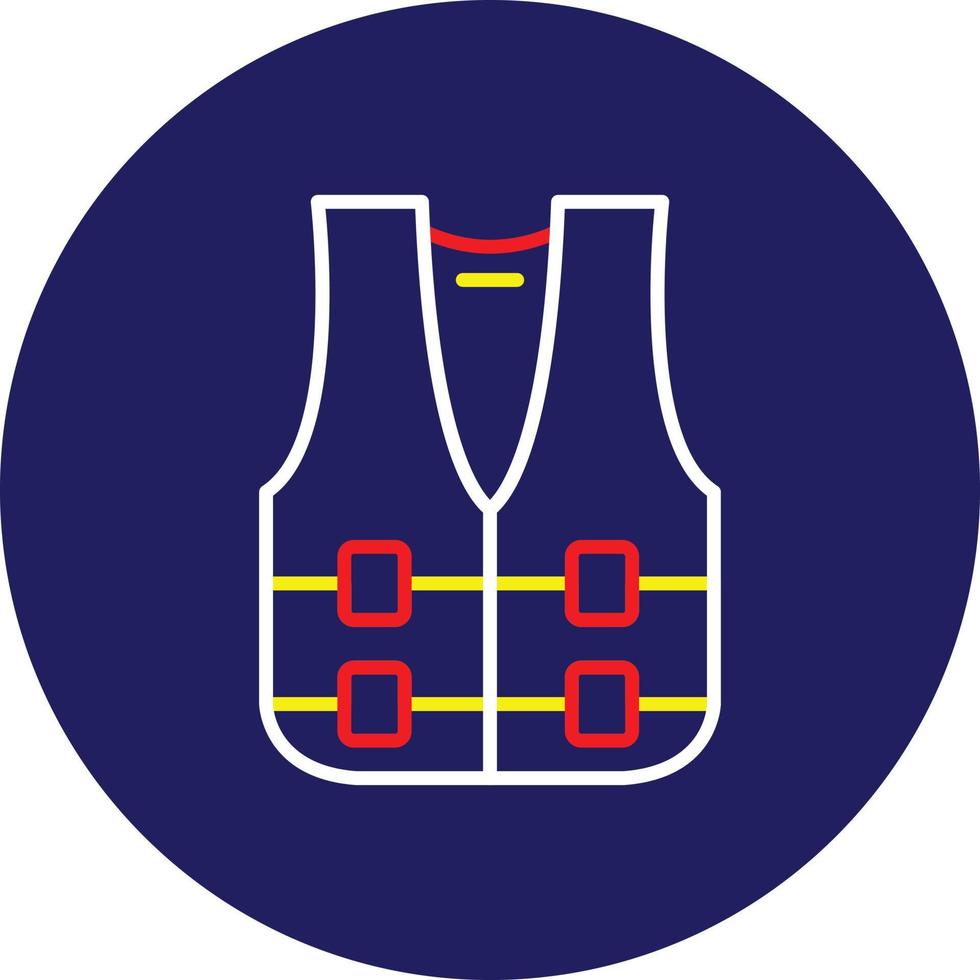 Life Vest Line Multicolor vector