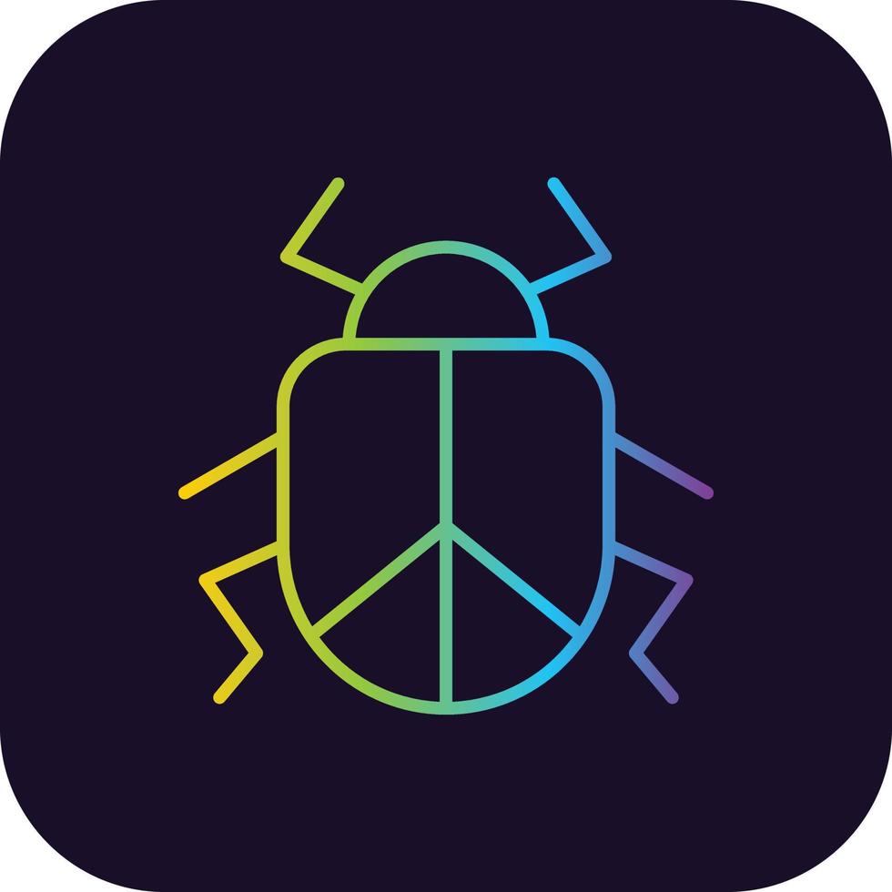 Beetle Gradient Icon vector