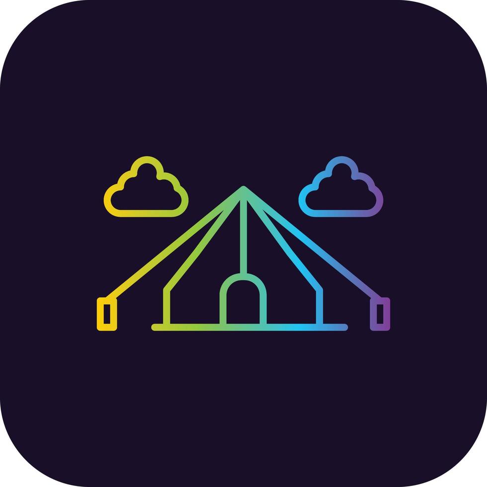 Tent Gradient Icon vector