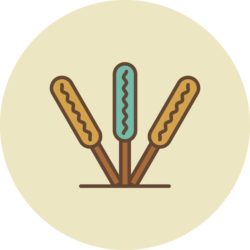 Corn Dog Filled Retro vector