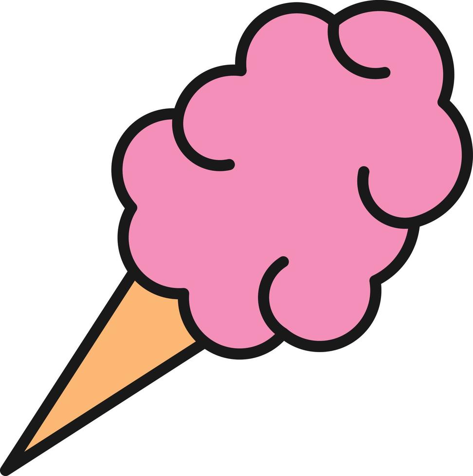 Cotton Candy Line Filled vector