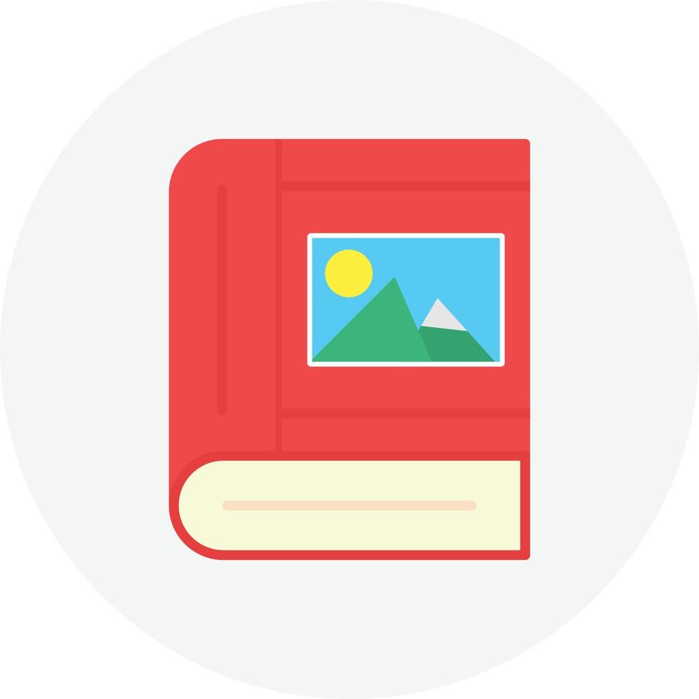 Photo Album Flat Circle vector