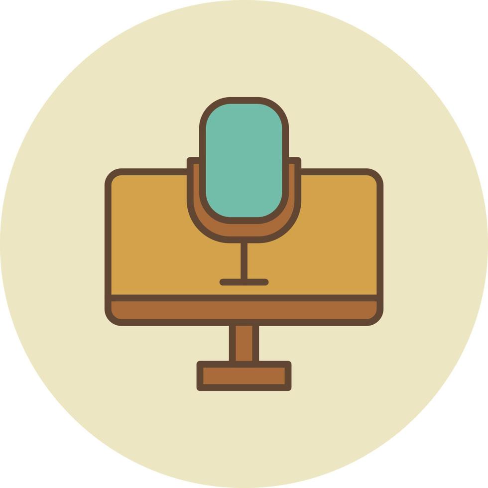 Microphone Filled Retro vector