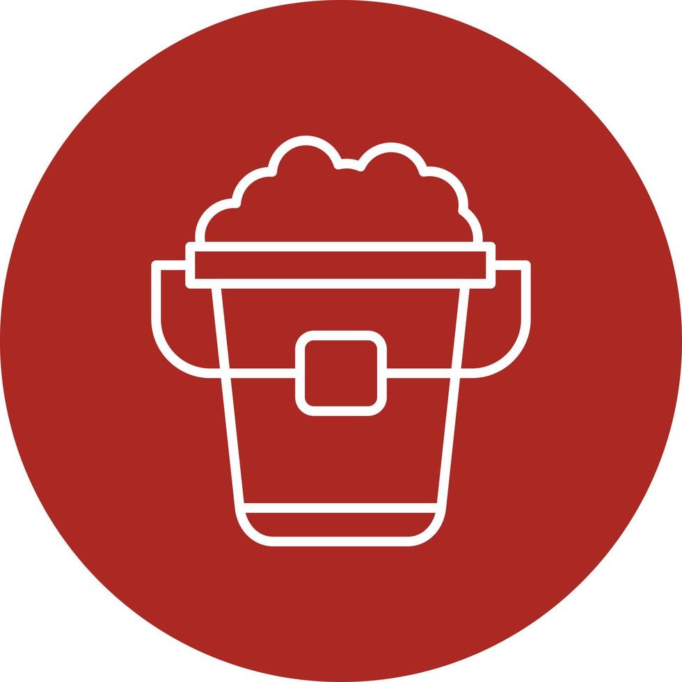 Sand Bucket Line Circle Multicolor vector