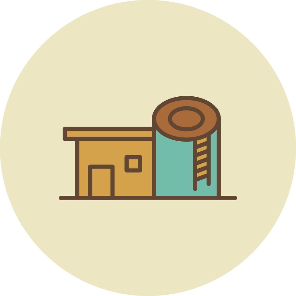 Storage Tank Filled Retro vector