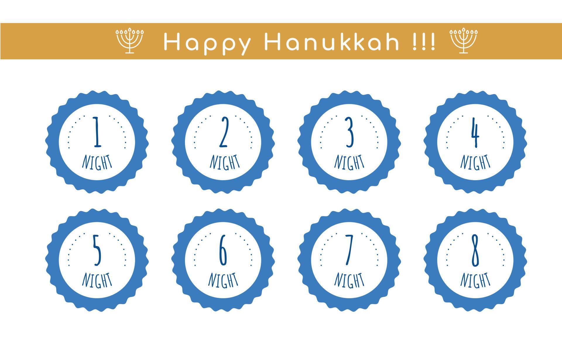 Hanukkah candles are lit day after day. Lighting rules. Jewish menorah