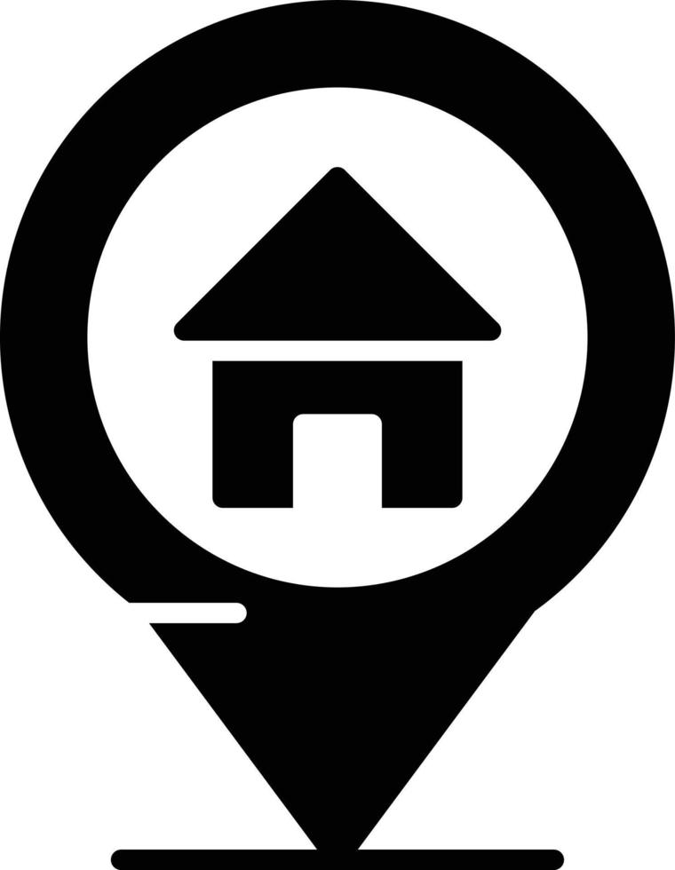 Address Glyph Icon vector