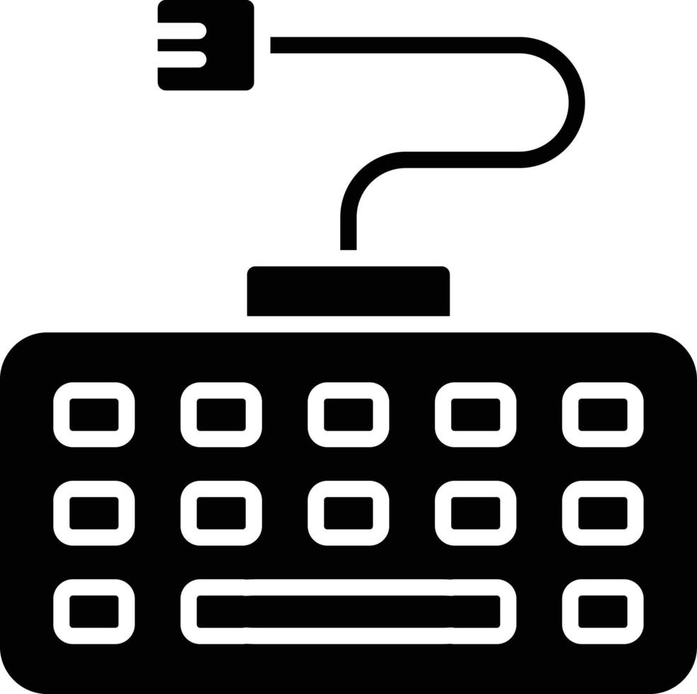 icono de glifo de teclado vector