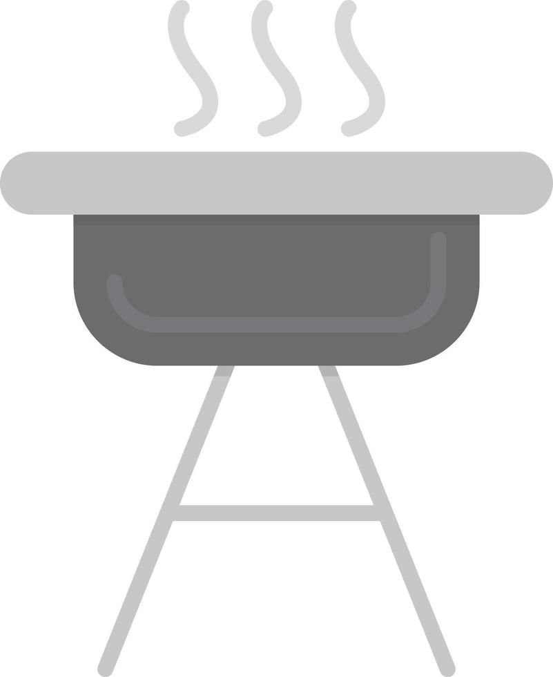 Grill Flat Greyscale vector