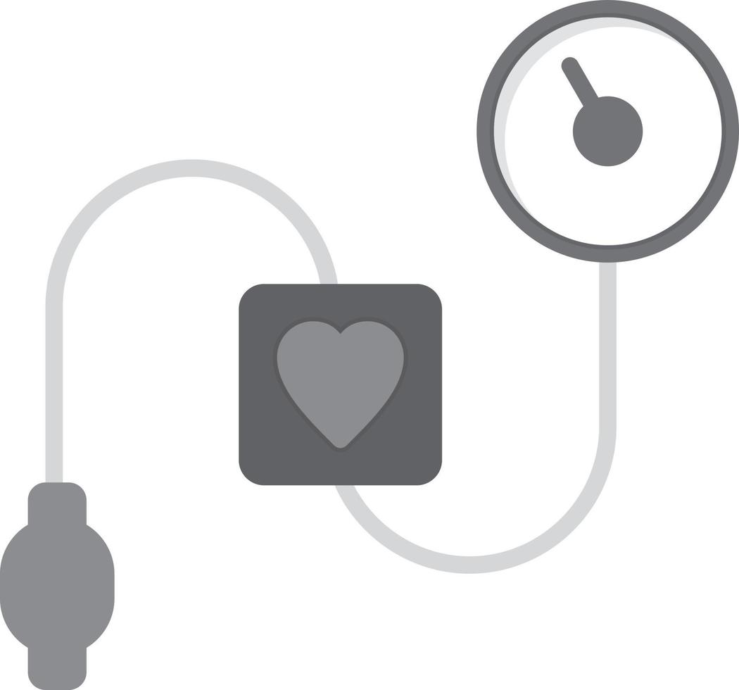 Blood Pressure Flat Greyscale vector