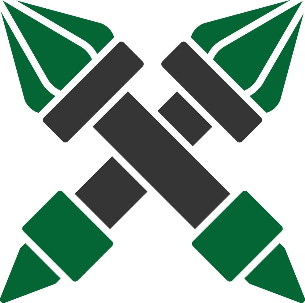 Scepter Glyph Two Color vector