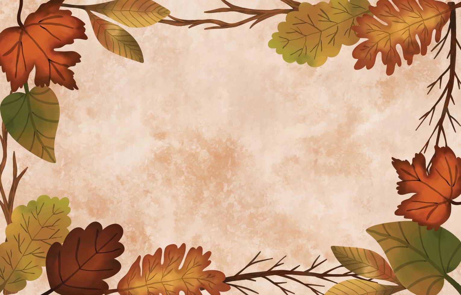 Fallen Leaves Autumn Background vector