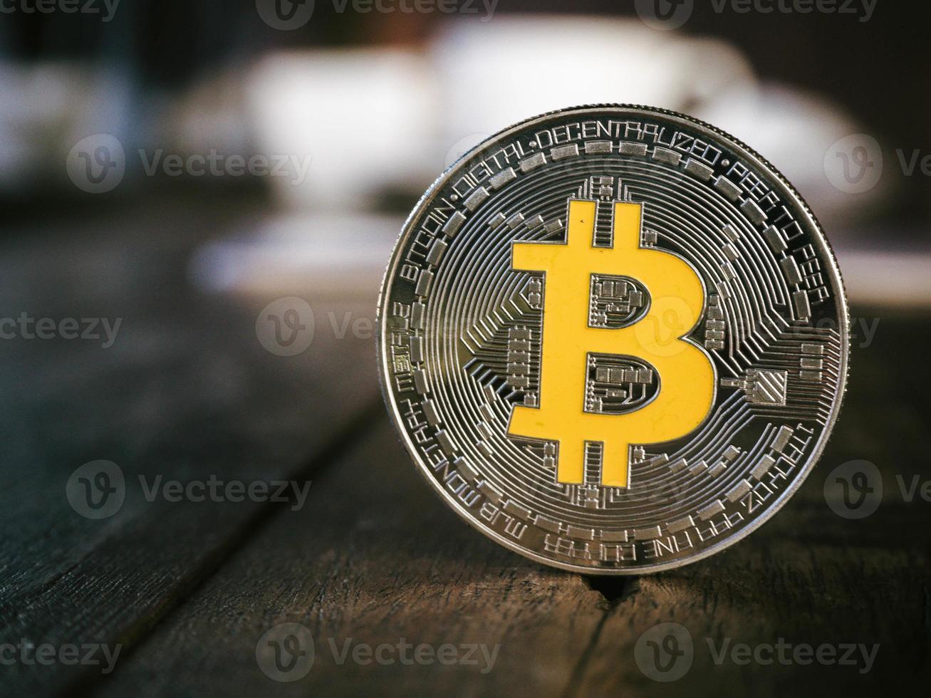 concepto financiero de negocios de monedas de bitcoin. foto