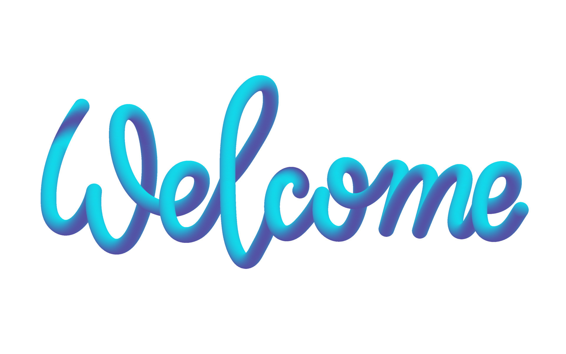 Welcome banner text sign isolated on white background vector