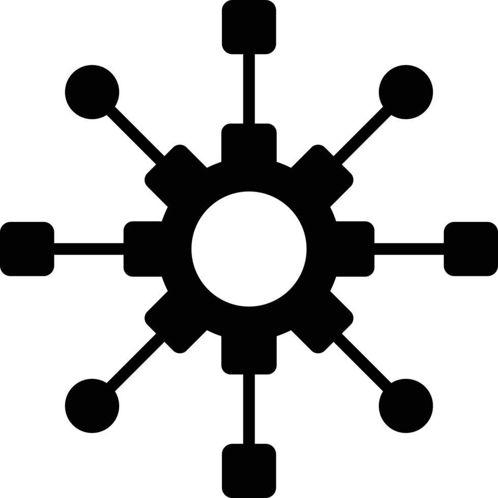 Algorithm Glyph Icon vector