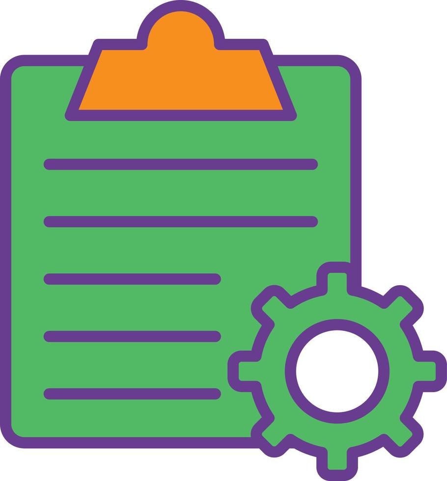 Order Processing Line Filled Two Color vector