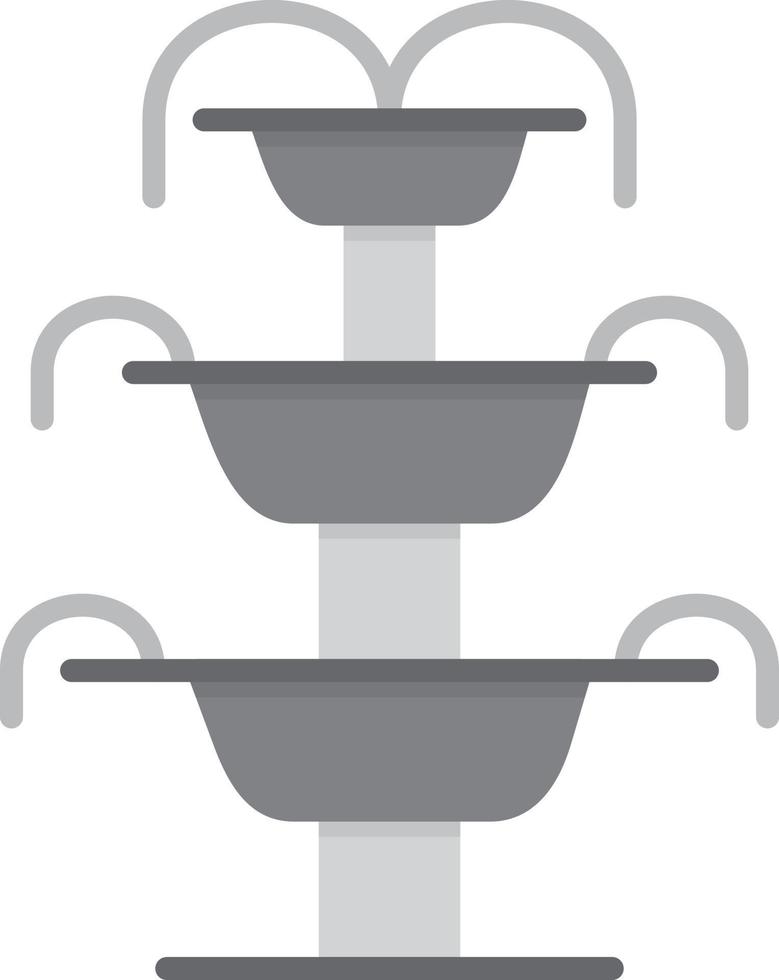 Fountain Flat Greyscale vector