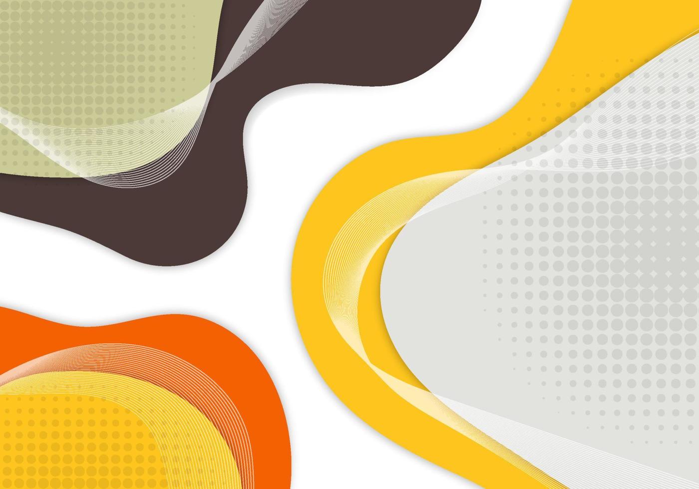 Abstract colorful doodles template design of artwork style. Overlapping hand drawing with circle decoration background. vector