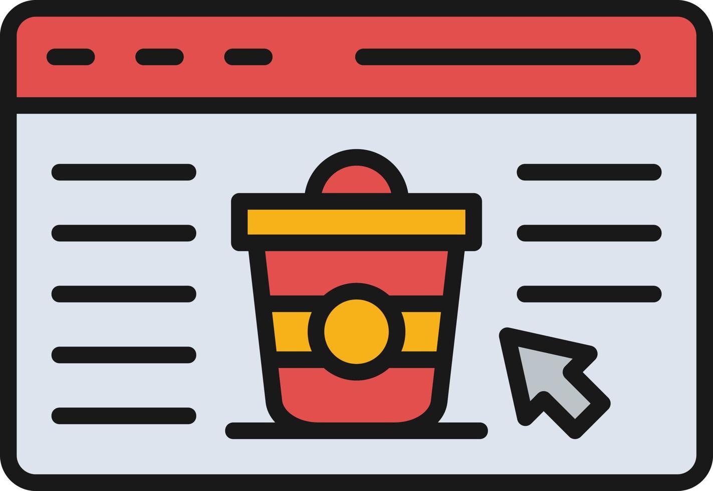 Website Line Filled vector