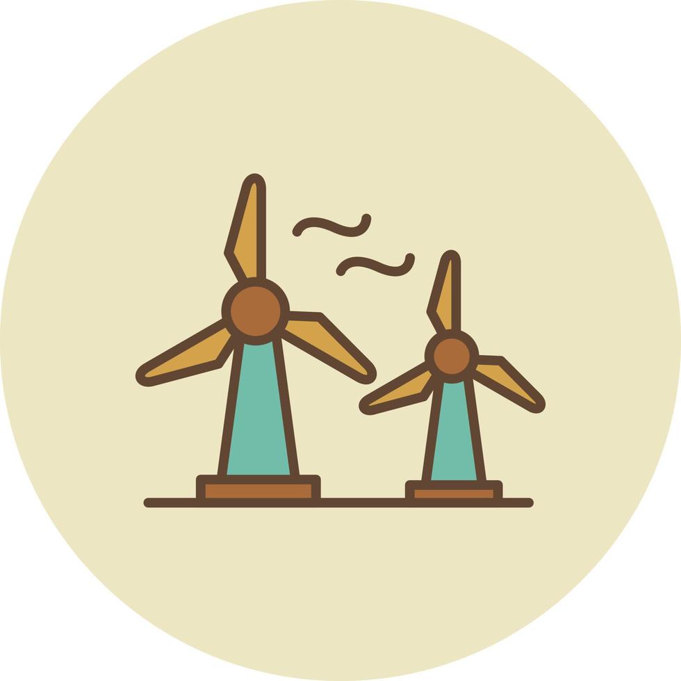 Wind Power Filled Retro vector