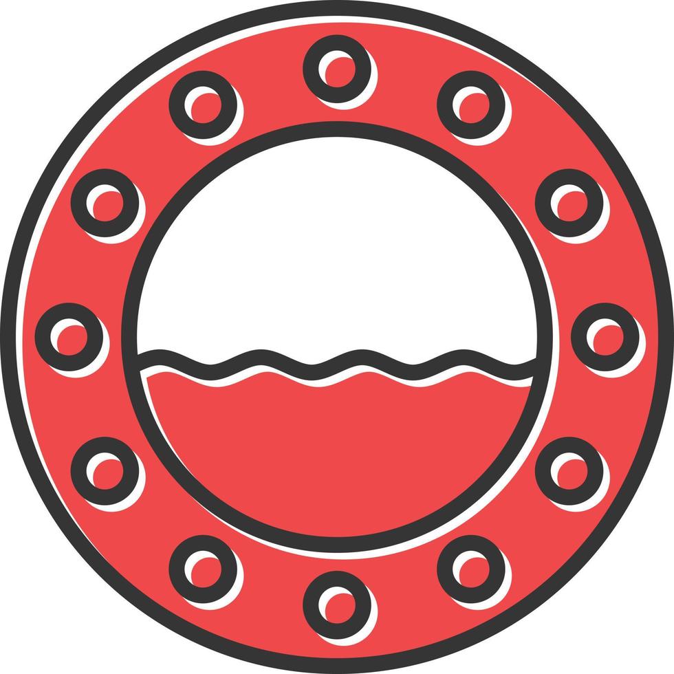 Porthole Filled Icon vector