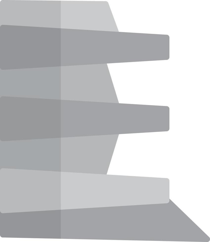 Terraces Flat Greyscale vector