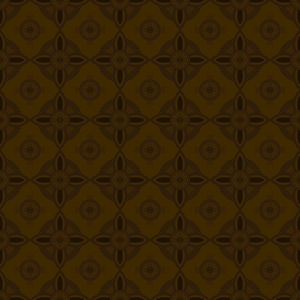 patrón de adorno de flores marrones. estilo elegante, repetido y creativo. adecuado para fondo, decoración, papel pintado, textil o tela vector