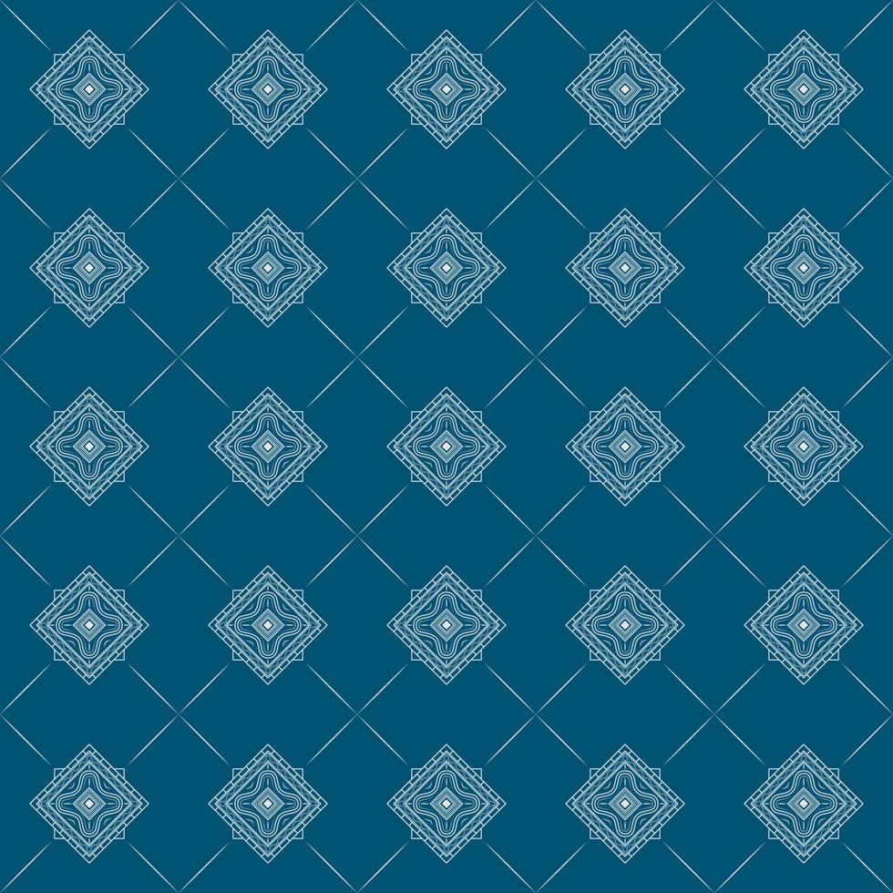 patrón de ornamento abstracto vectorial. azul y blanco. estilo elegante, geométrico, repetido y creativo. adecuado para decoración, papel pintado, textil o tela vector