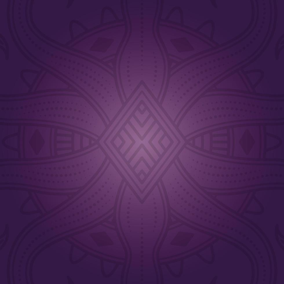 dark purple gradient background with abstract mandala flower ornament motif. elegant, creative and unique. suitable for background, texture, wallpaper, decor, brochure and poster vector