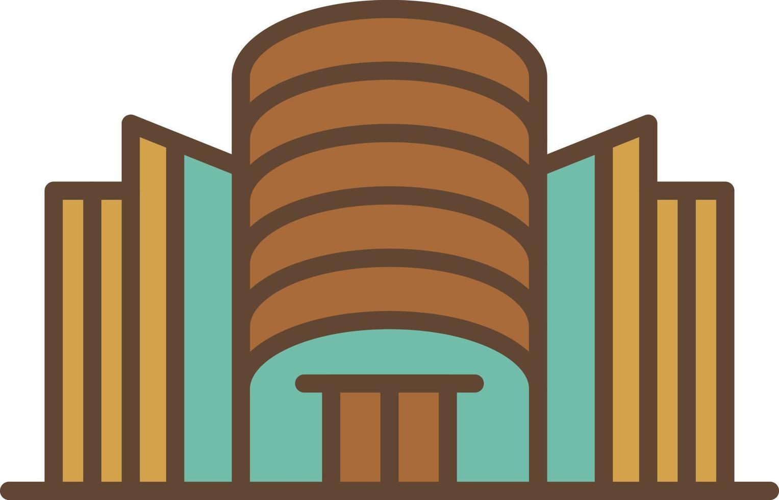 Shopping Mall Filled Retro vector