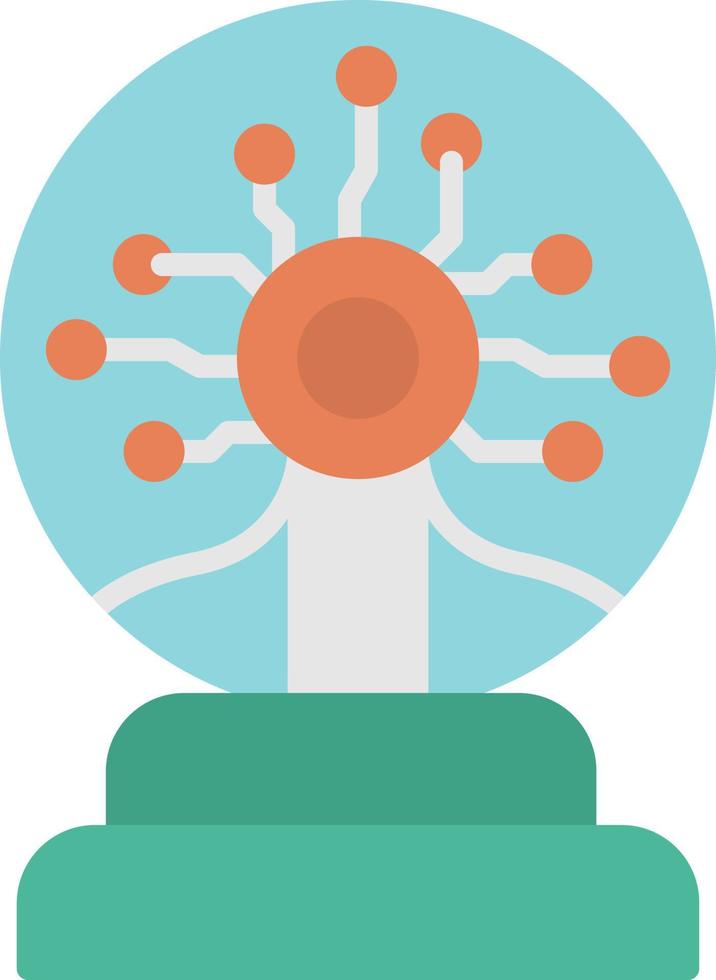 Plasma Ball Flat Icon vector