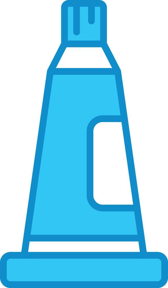 Toothpaste Line Filled Blue vector