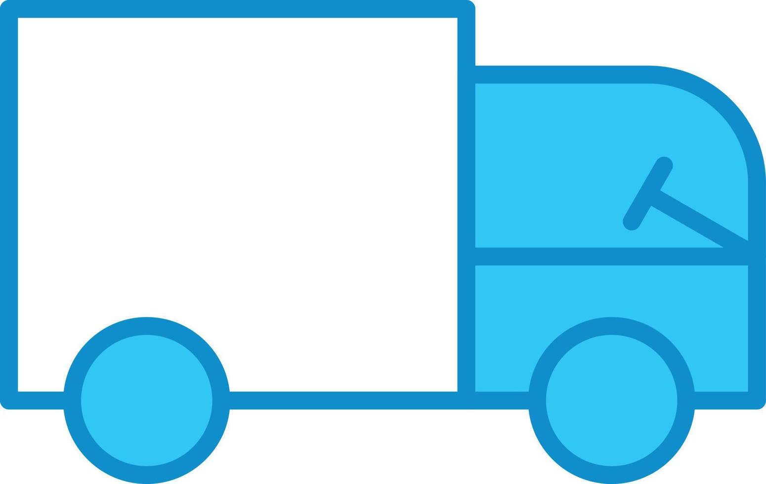 línea de camión de panadería llena de azul vector