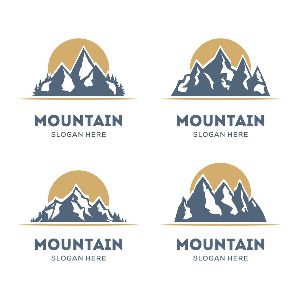 Set of mountain logo design template 9776058 Vector Art at Vecteezy