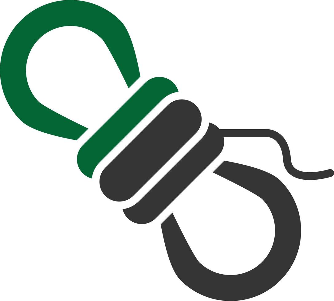 Rope Glyph Two Color vector