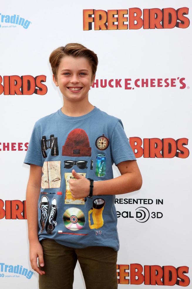 LOS ANGELES, OCT 13 - Jacob Hopkins at the Free Birds Premiere at Village Theater on October 13, 2013 in West Hollywood, CA photo