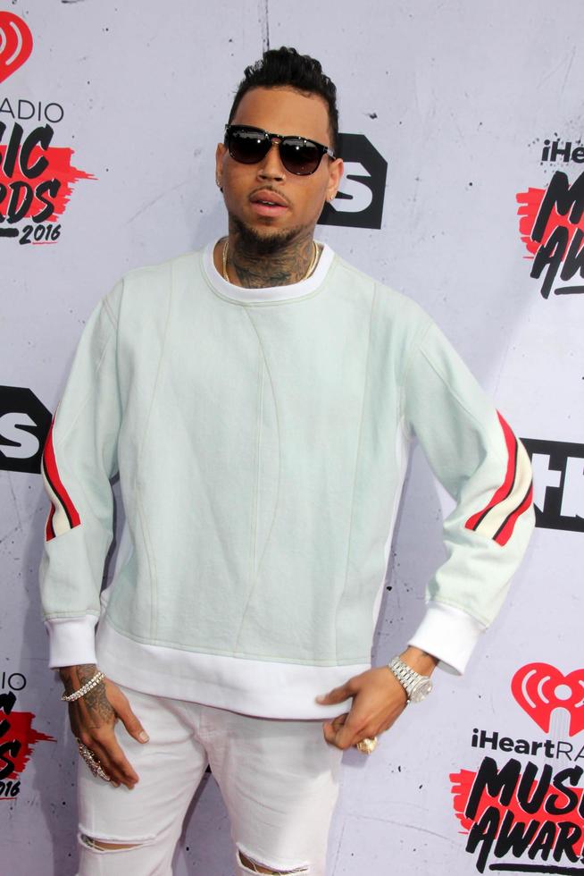 LOS ANGELES, APR 3 - Chris Brown at the iHeart Radio Music Awards 2016 Arrivals at the The Forum on April 3, 2016 in Inglewood, CA photo