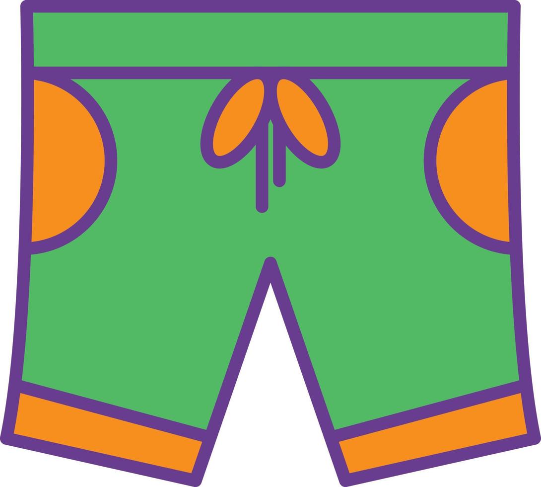Short Line Filled Two Color vector