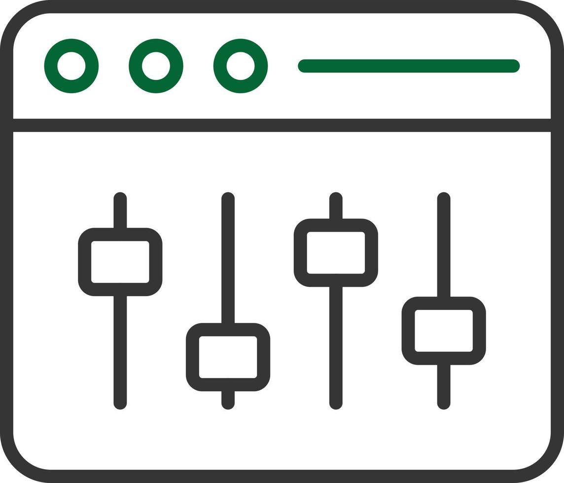 Web Settings Line Two Color vector